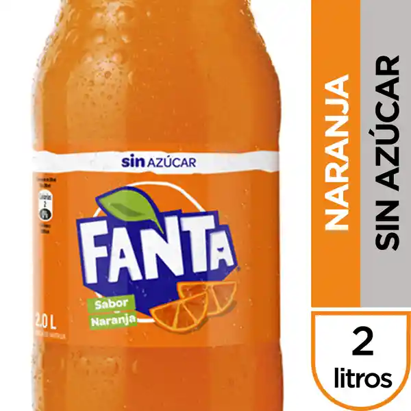 Fanta Sin Azúcar Naranja 2 Lt