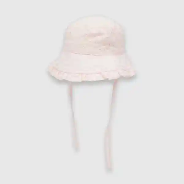 Sombrero Brodery de Bebé Niña Pink/Rosado Talla S Colloky