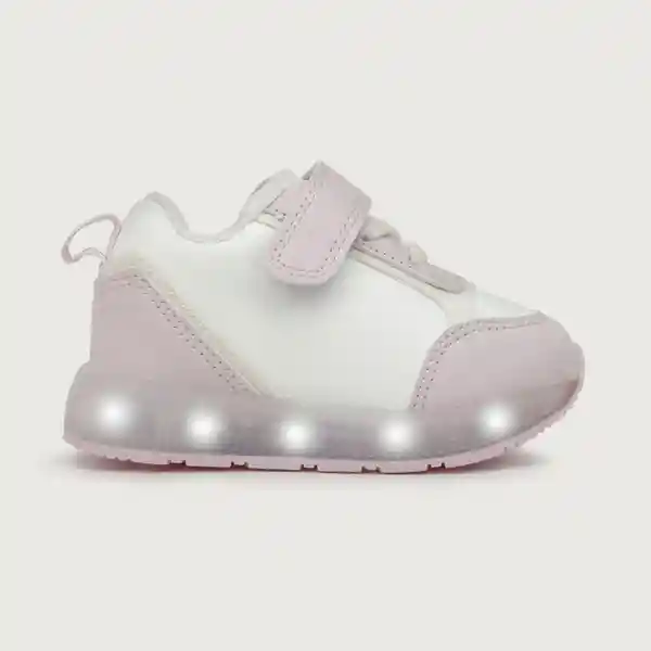 Zapatillas de Luces Urbano Velcro Elástico Niña Lila 28 Opaline