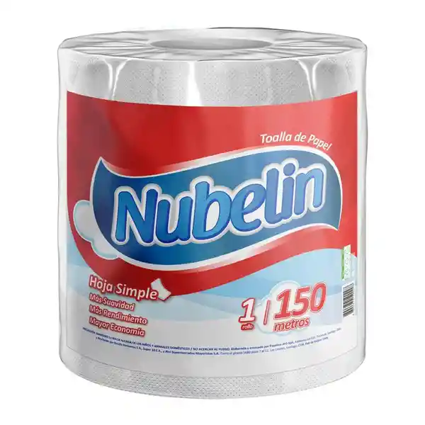 Nubelin Toalla de Papel Hoja Simple