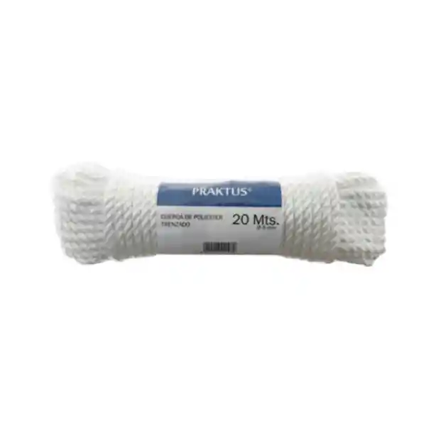 Praktus Cuerda de Poliéster Trenzado Blanco 10 mm x 20 m