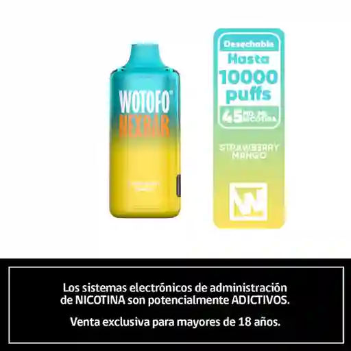 Wotofo Nexbar Vapeador Strawberry Mango 10000 Puffs 4.5%