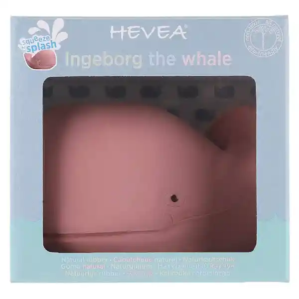 Hevea Juguete Mordedor Baño Ingeborg la Ballena Rosada HV-47