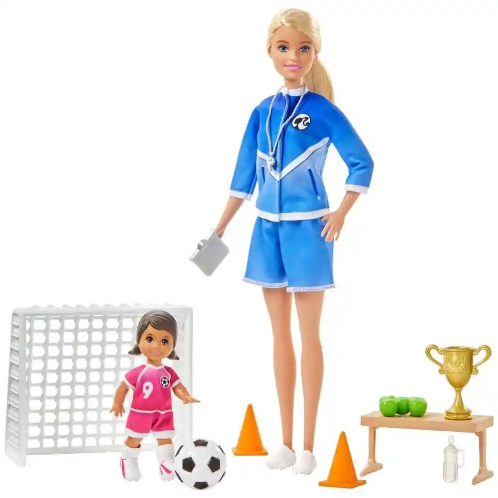 Barbie Muñeca Barbie Entrenamiento de Futbol