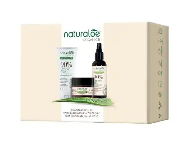 Naturaloe Kit Crema Día + Mist Facial + Gel Hidratante