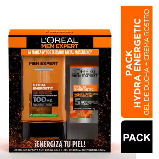 Men Expert Pack Hydra Energetic Crema Hidratante y Shower 3 x 1