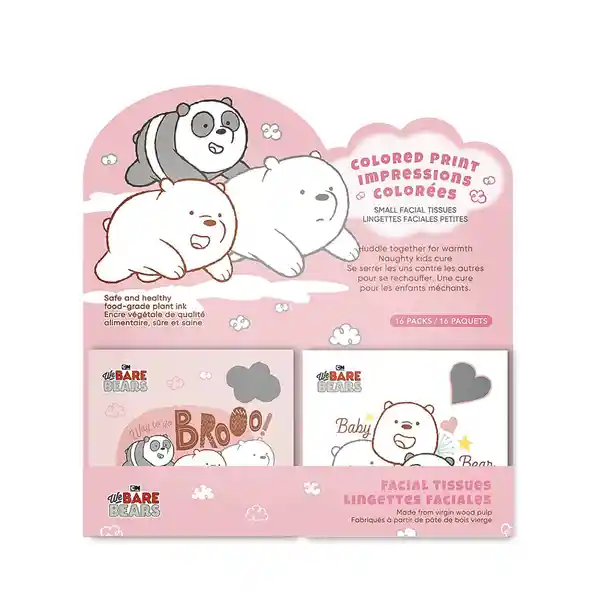 Miniso Pañuelo Desechable Con Corazones we Bare Bears