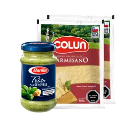 Combo Barilla Salsa Pesto a la Genovesa Con Basilico Italiano