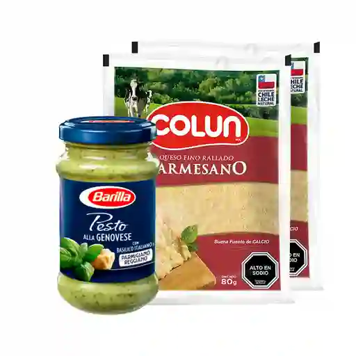 Combo Barilla Salsa Pesto a la Genovesa Con Basilico Italiano