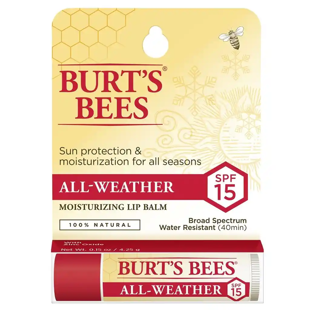 Burt's Bees: balsamo labial con oxido de zinc y spf 15