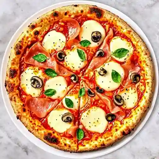 Pizza 32 cm prosciutto e funghi