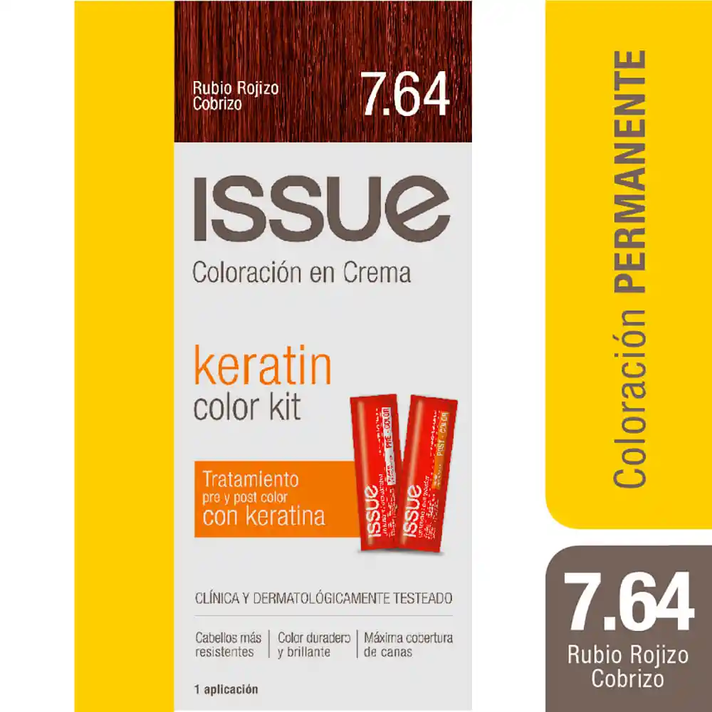 Issue Coloracion Kit Keratina N∫ 7.64