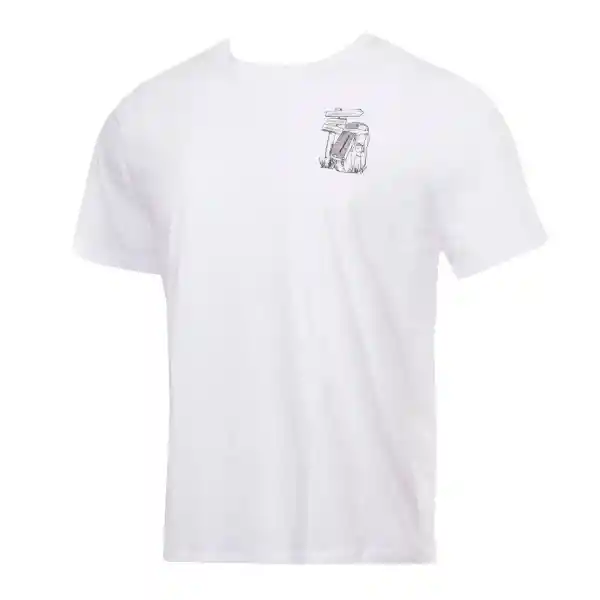 Polera Manga Corta Hombre L Mochilera Blanco Atakama Outdoor