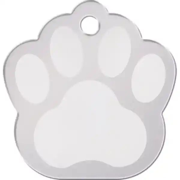 Placa Huellita Para Mascota Cromo CH