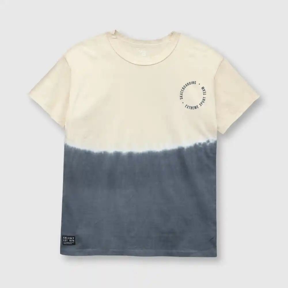 Polera Tie Dyed Niño Beige Talla 2a