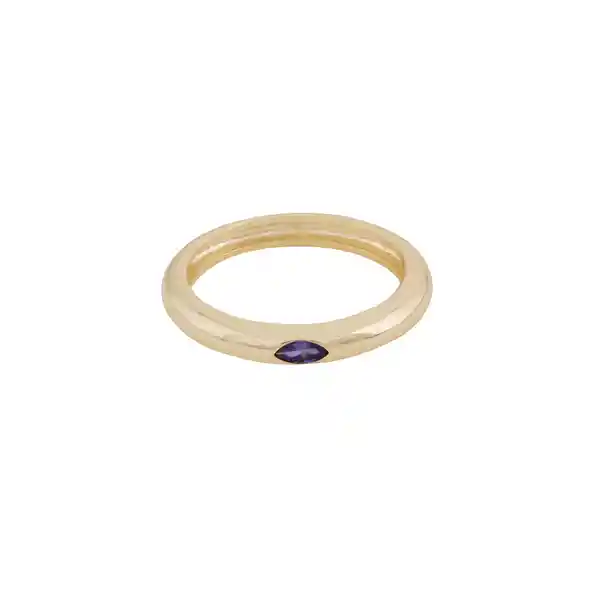 Anillo Louis Violet Baño de Oro Talla 8 Noa Joyas