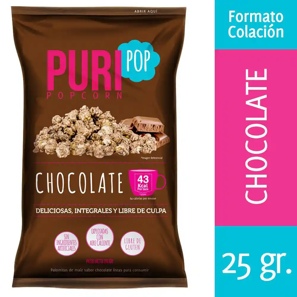 Puripop Palomitas de Maíz Sabor a Chocolate