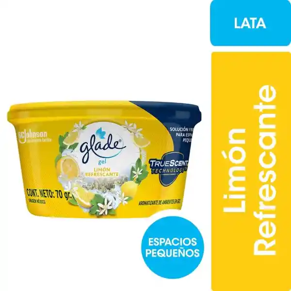 Desodorante Ambiental Glade Mini Gel Hogar Limón Refrescante 70gr