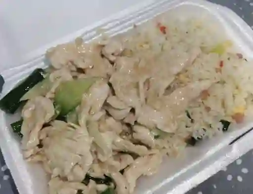 Colación-Pollo Mongoliano con Acompañamiento