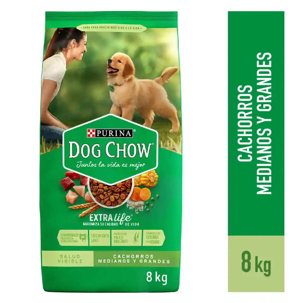 Dog Chow Alimento para Perro Cachorro Raza Mediana-Grande 