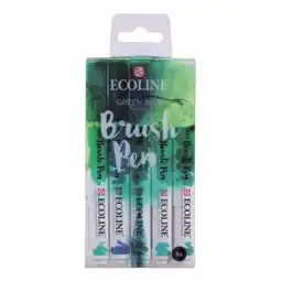 Ecoline Set Brushpen Tonos Verde Azul