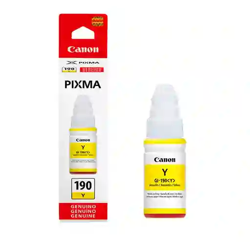 Canon Botella de Tinta GI 190 Y 0670C001AB Pixma Amarillo