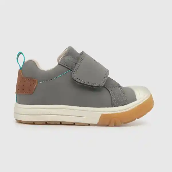 Zapatos Velcro Punta Cubierta Para Niño Gris Talla 21 Colloky