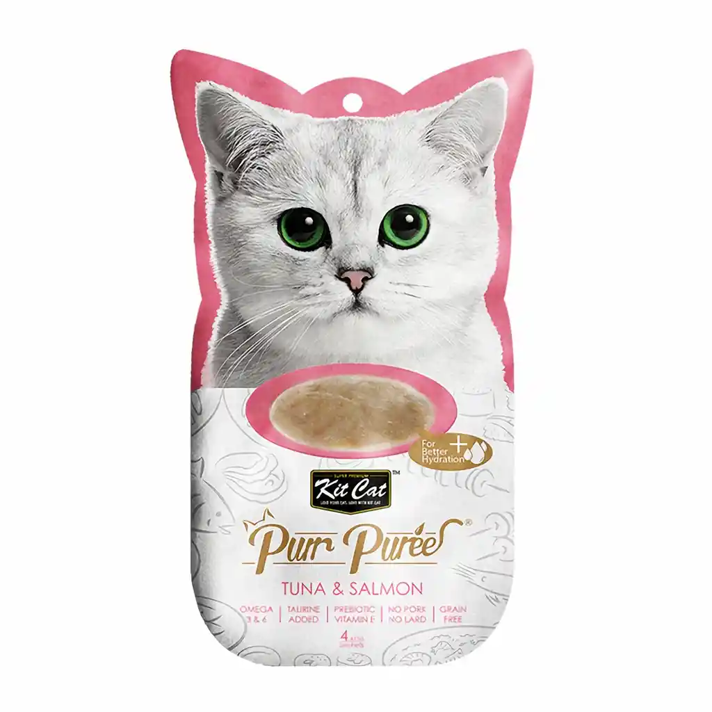 Kitcat Snacks Cremoso para Gatos Sabor Atún y Salmón