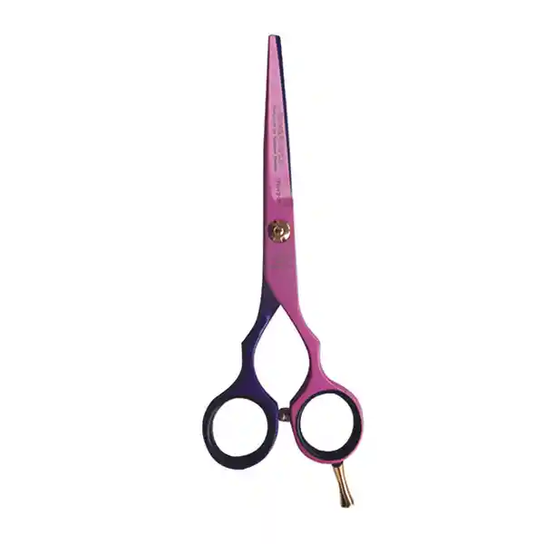 Henbor Tijera Facial Navaja 1/2 Pink y Purple 5" 782P
