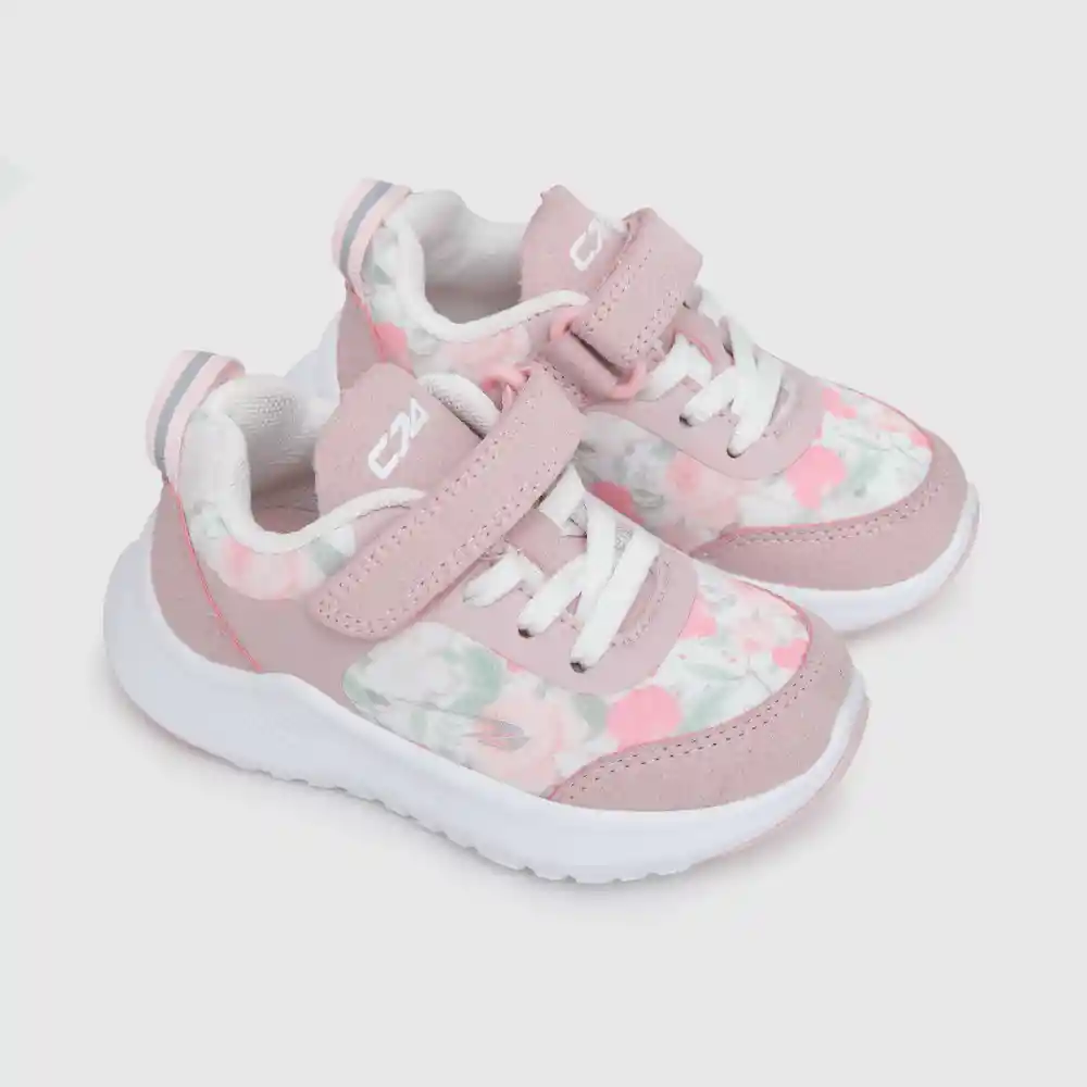 Zapatillas Deportiva Caña Baja De Niña Rosado Talla 25