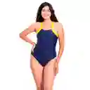 Traje de Baño Deportivo Con Cierre Azul Talla M Samia