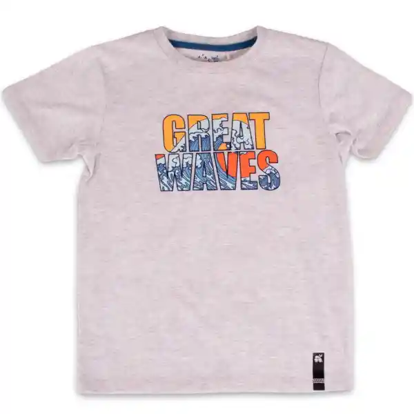 Polera Niño Gris Claro Talla 3 A Pillín