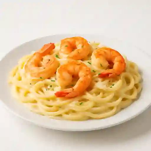 Ñ. a Lo Alfredo con Camarones