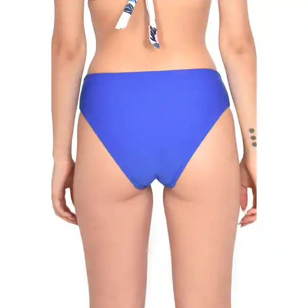 Bikini Calzón Con Transparencia Azul Talla L Samia