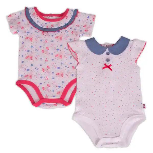 Set 2 pzas Body Bebe Niña Multicolor Pillin 6 M