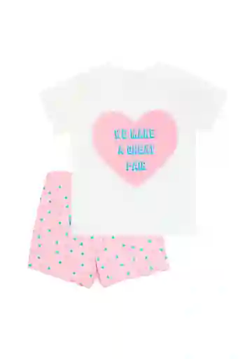 Pijama Great jr Niña Blanco Talla 08 - 434