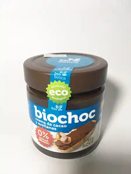 Biochoc Crema de Cacao con Avellanas sin Azúcar Añadida