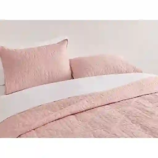 Cubrecama Floral 2 Plazas Palo Rosa Ripley Home
