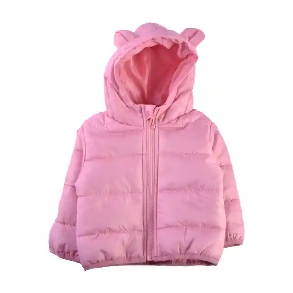 Parka Básica Bebé Niña Rosado Talla 9 M Pillin