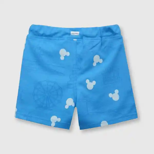 Bermuda Mickey de Bebé Niño Azulino Talla 12/18M Colloky