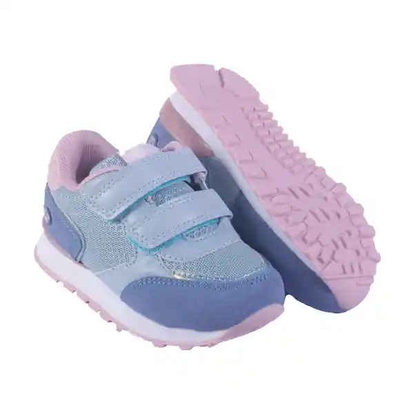 Zapatillas Urbana Bebé Niña Celeste Talla 23 Pillin