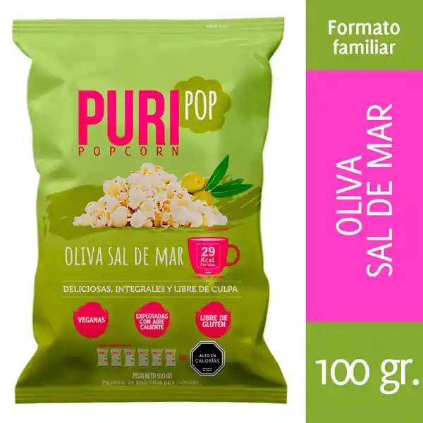 Puripop Palomita de Maíz Oliva Sal de Mar