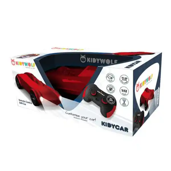 Kidywolf Auto a Control Remoto Rojo