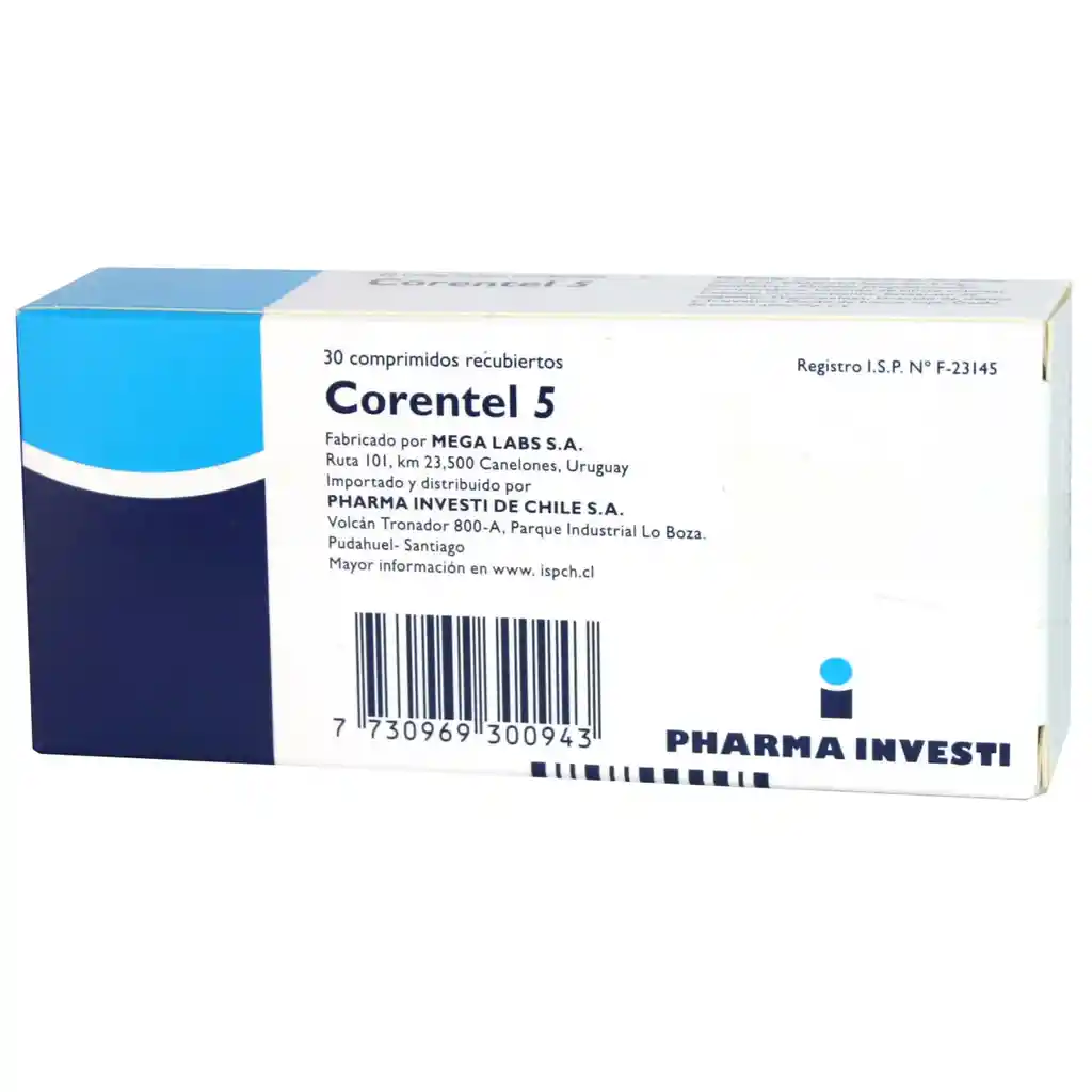 Corentel 5 mg Comprimidos Recubiertos