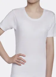 Pack Camiseta Algodón Manga Corta Cuello V Blanco 10