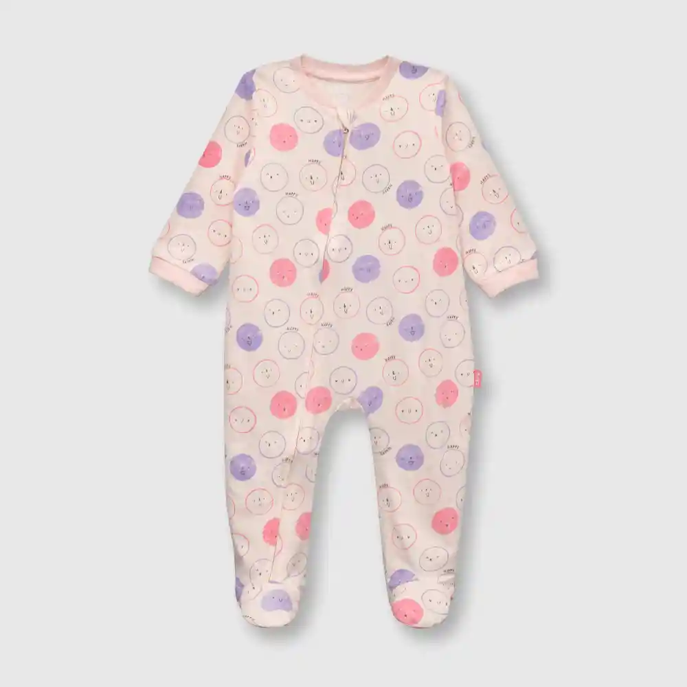Pijama Algodón Estampado Bebé Niña Rosa Talla 6/9m