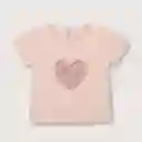 Polera Manga Tipo Princesa Para Niña Rosado Talla 9m