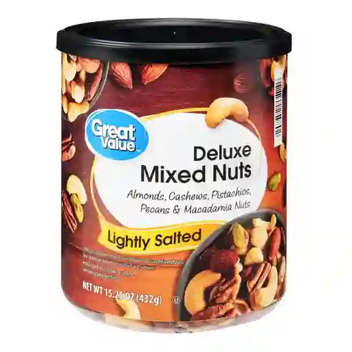 Great Value Nueces Mixtas Deluxe Lightly 432 G