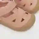 Sandalias Metalizada Con Velcro Niña Rosado Talla 18