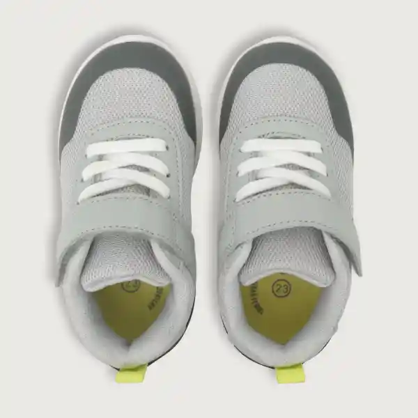 Zapatillas Liv Velcro Elastico Niño Gris Talla 28 Opaline